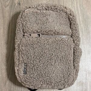 Brixley crossbody sling bag purse - “Cocoa” brown Sherpa fuzzy